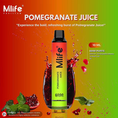 Mlife Disposable Vape – Pomegranate Juice 50mg 6000 Puffs